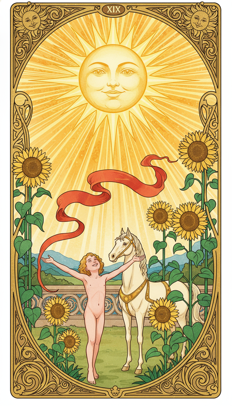 The Sun tarot card